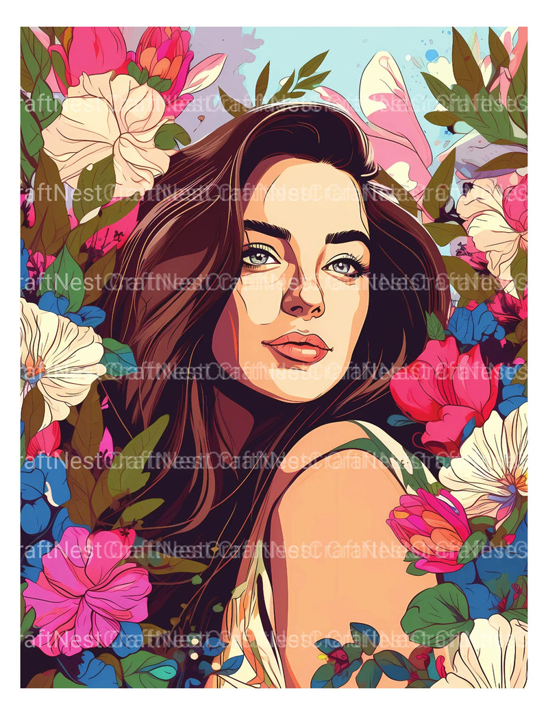 Beautiful Woman Coloring Book - CraftNest - Digital Crafting and Art
