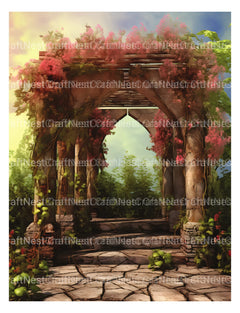 Garden Arbor Coloring Book - CraftNest - Digital Crafting and Art