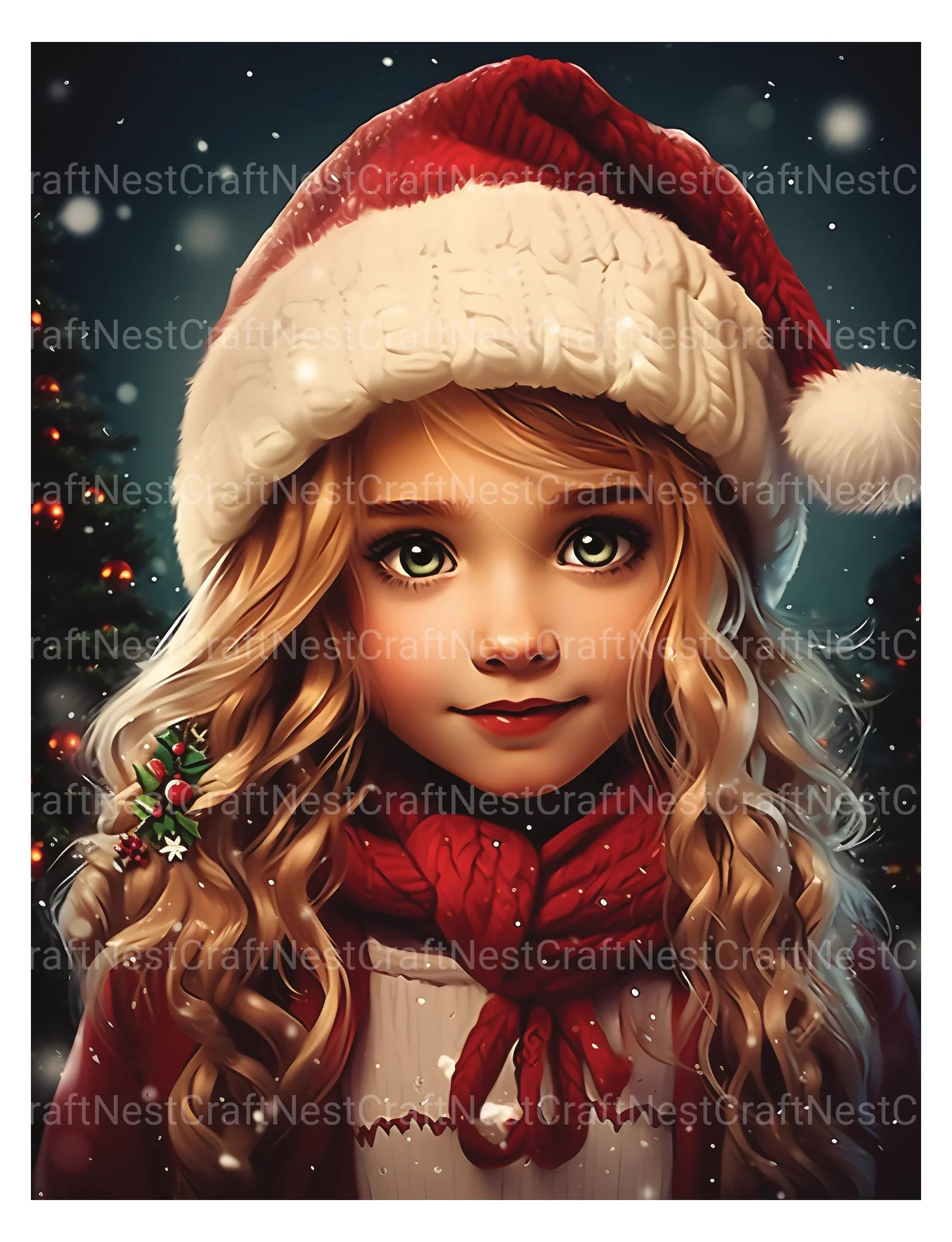Christmas Girls Coloring Book - CraftNest - Digital Crafting and Art