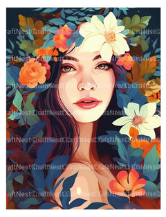 Beautiful Woman Coloring Book - CraftNest - Digital Crafting and Art