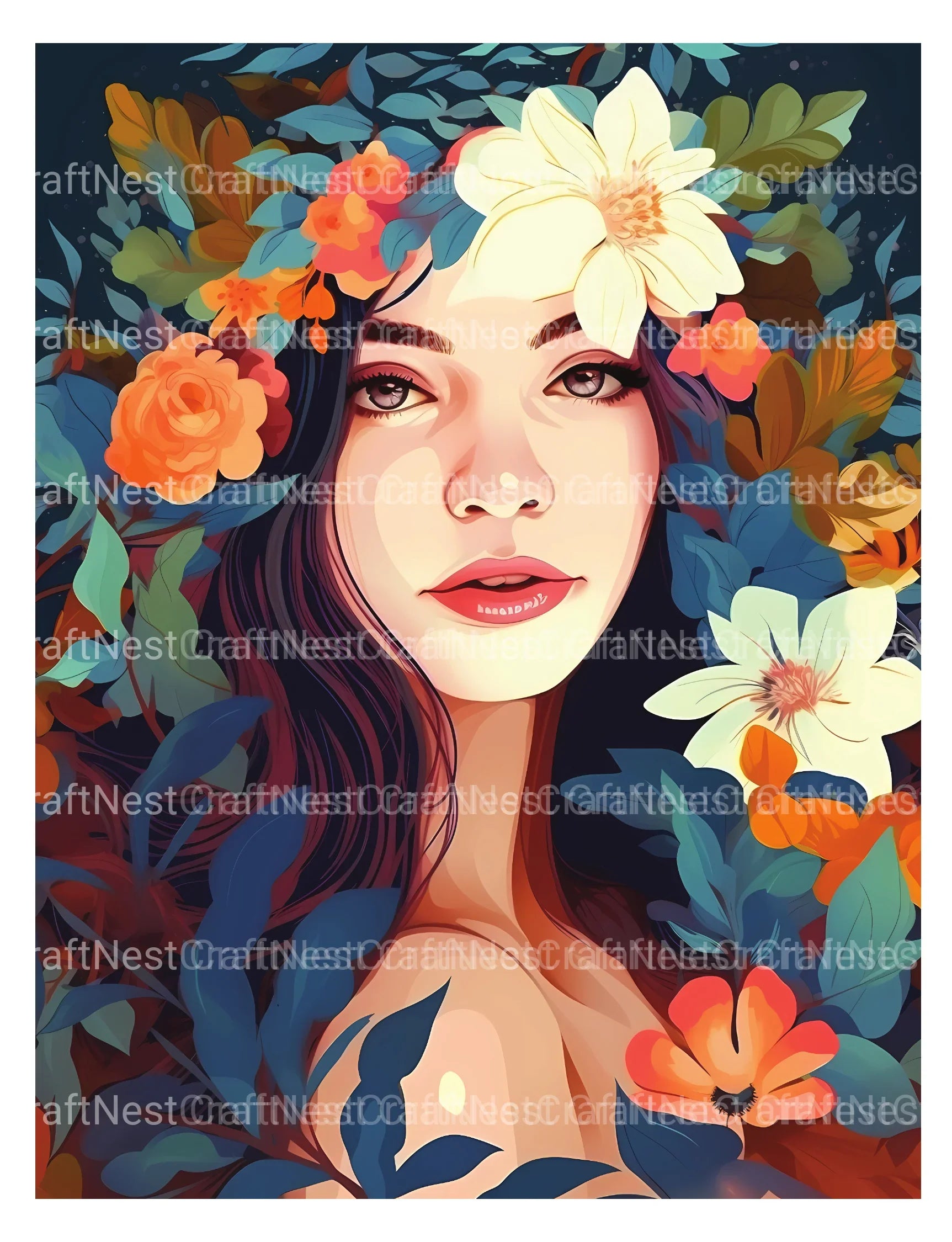 Beautiful Woman Coloring Book - CraftNest - Digital Crafting and Art