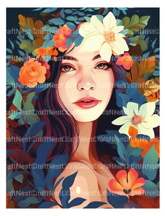 Beautiful Woman Coloring Book - CraftNest - Digital Crafting and Art