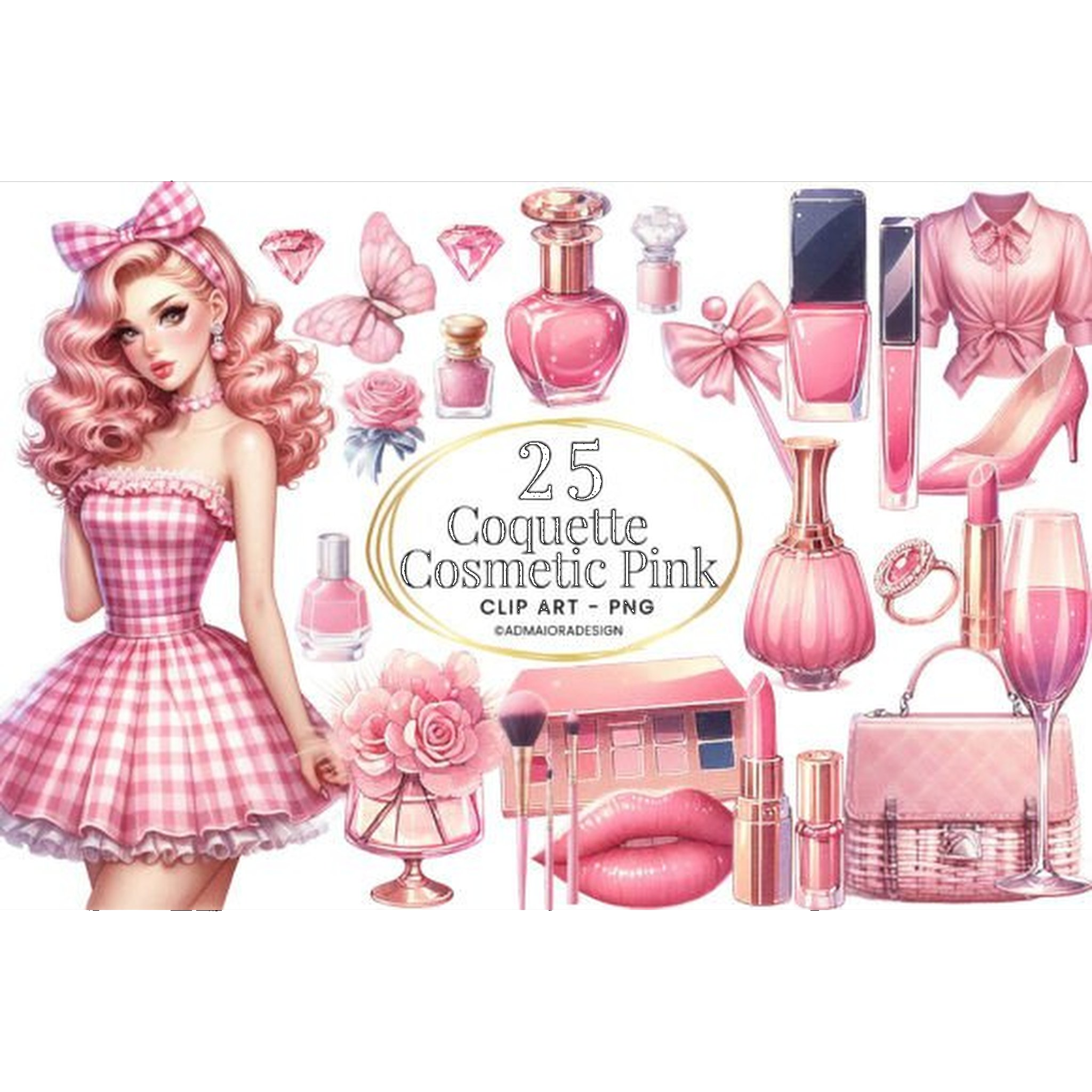 Coquette Pink Cosmetic Clipart