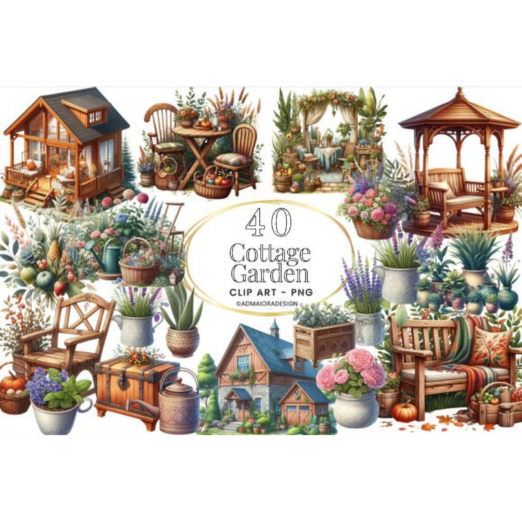 Cottage Garden Clipart
