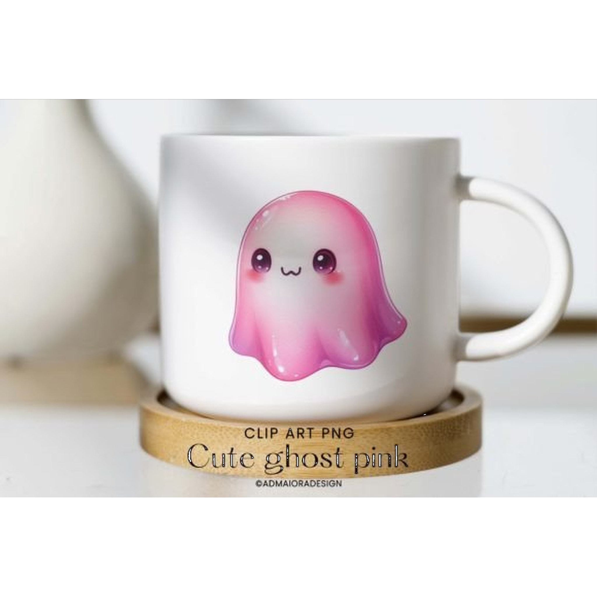 Cute Pink Ghost Clipart