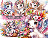 Cute Tropical Flower Unicorn