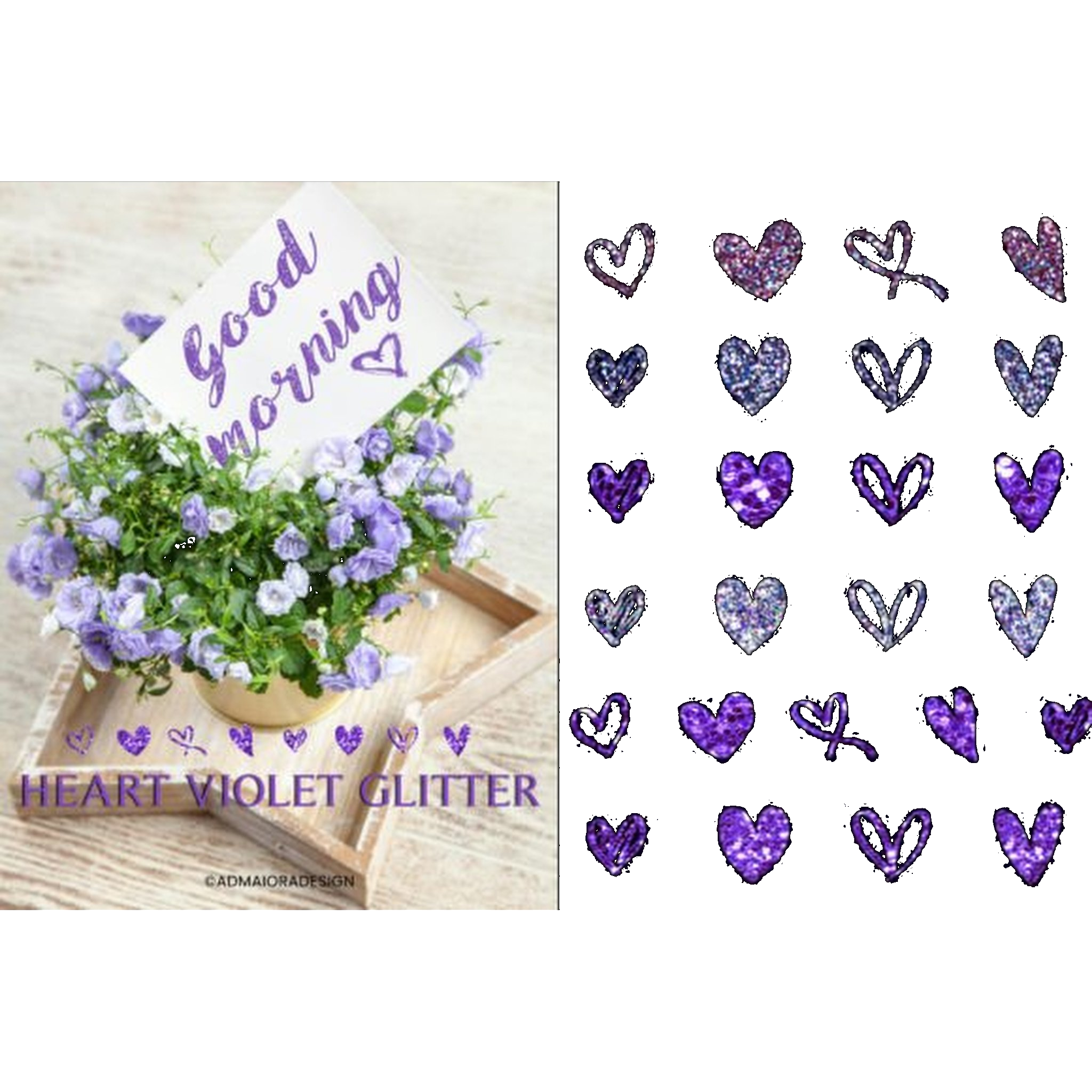 Violet Heart Clipart