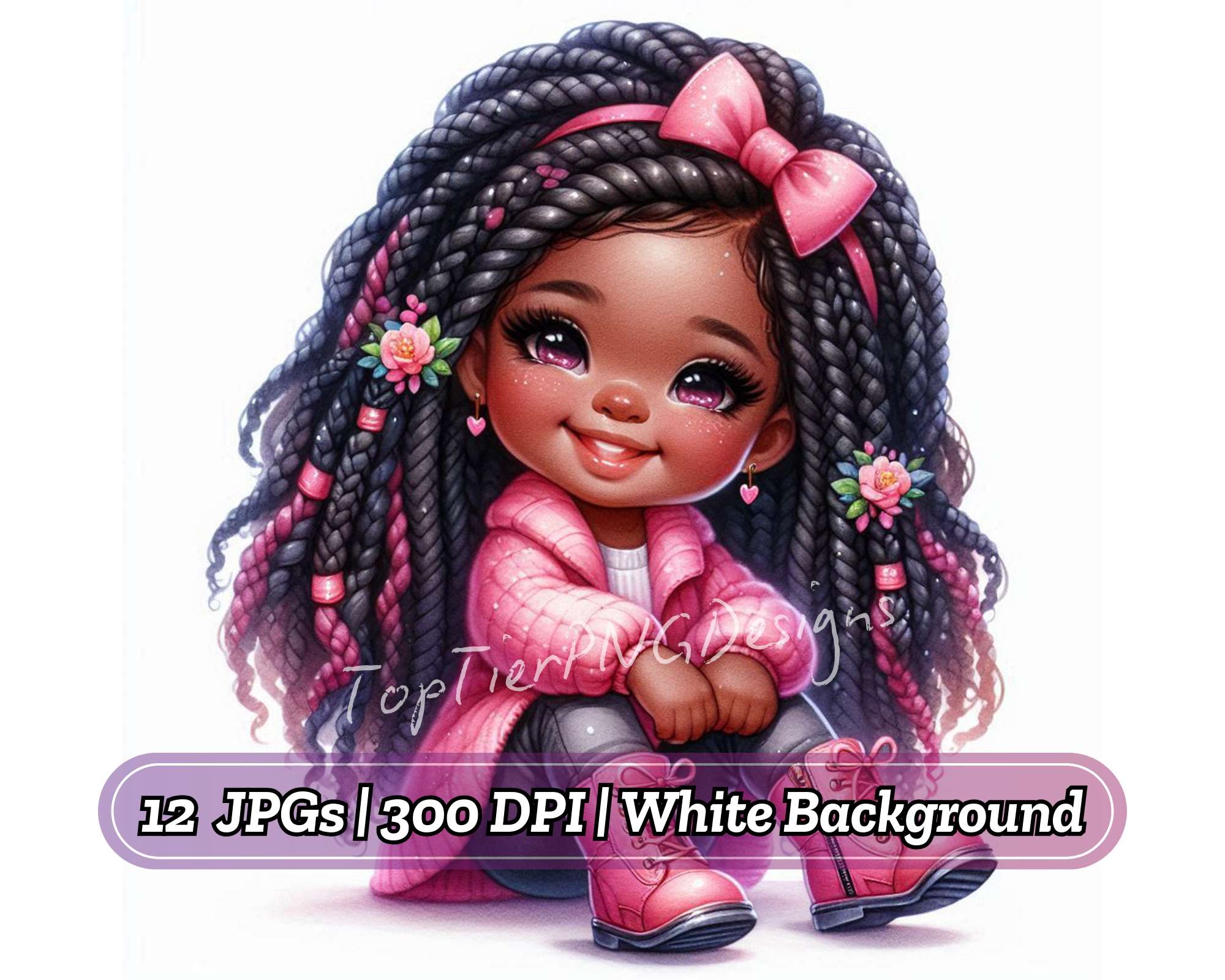 Little Black Girl with Braids