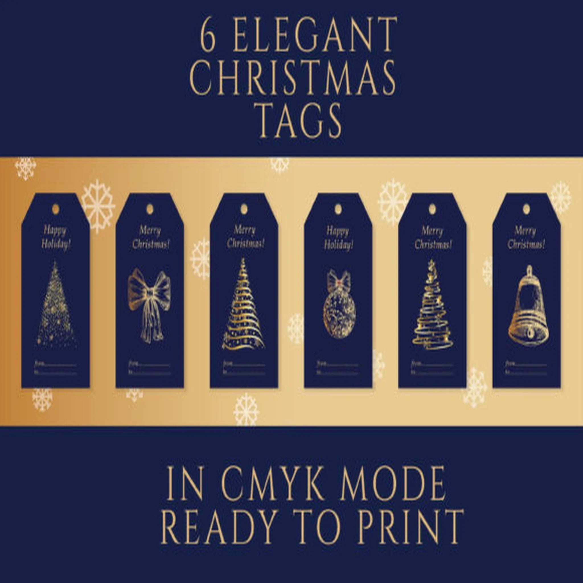 Merry Christmas Tags Clipart - CraftNest - Digital Crafting and Art