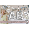 Silver Foil Alphabet Overlays Clipart