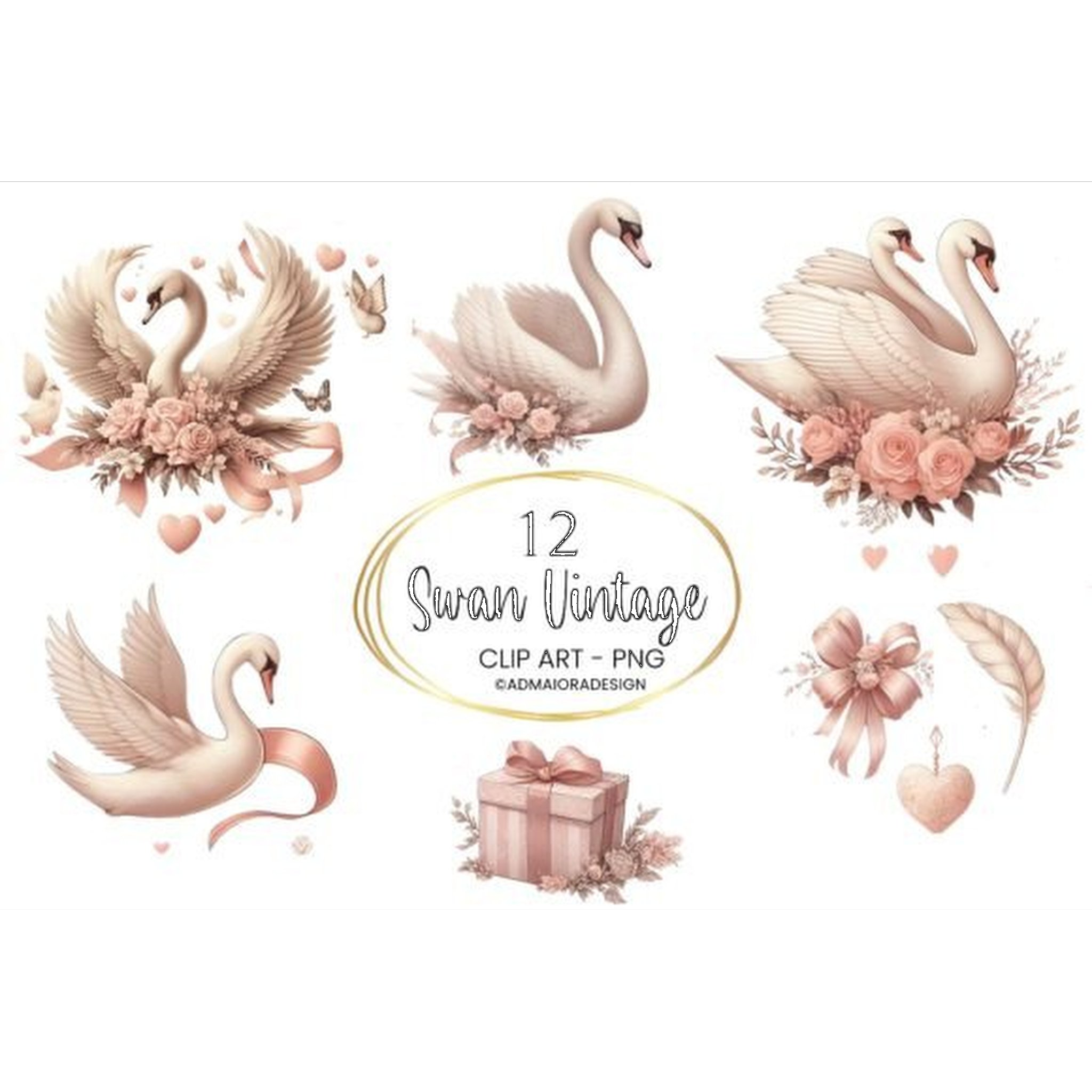 Swans Clipart