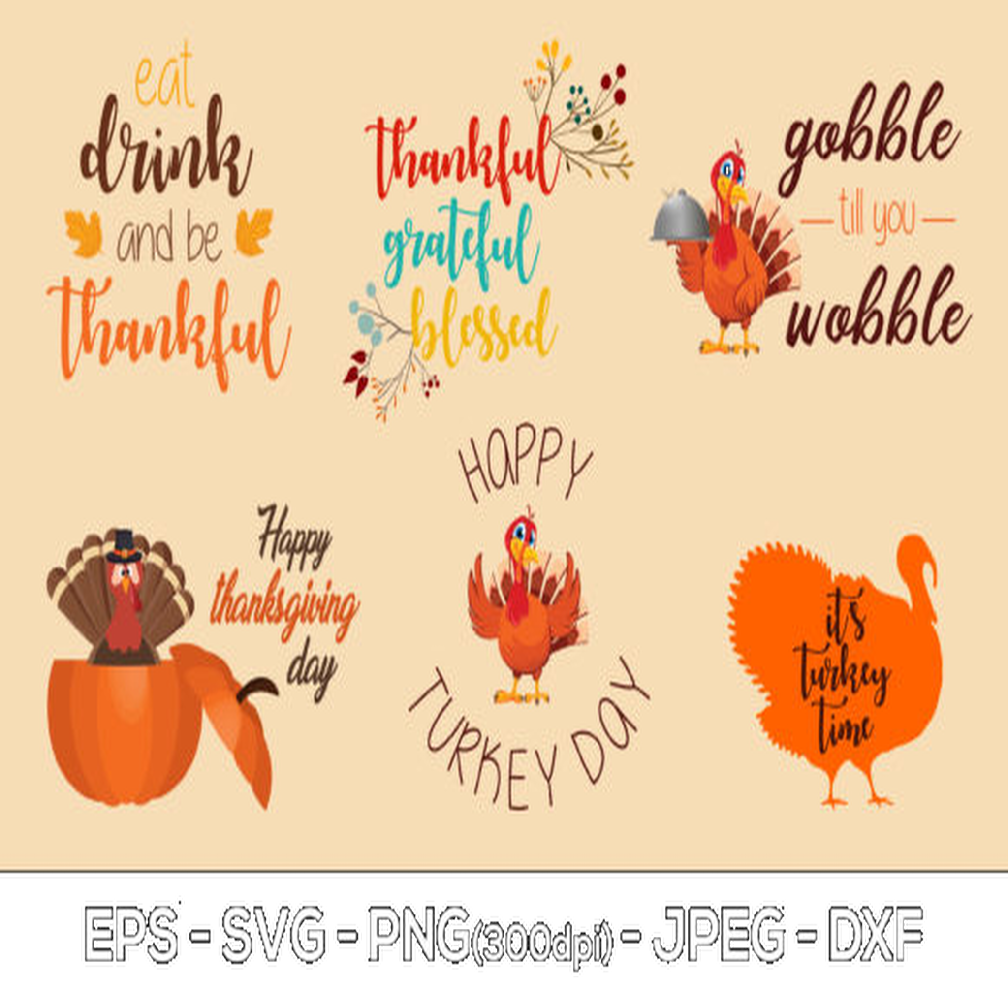 Turkey Thanksgiving SVG