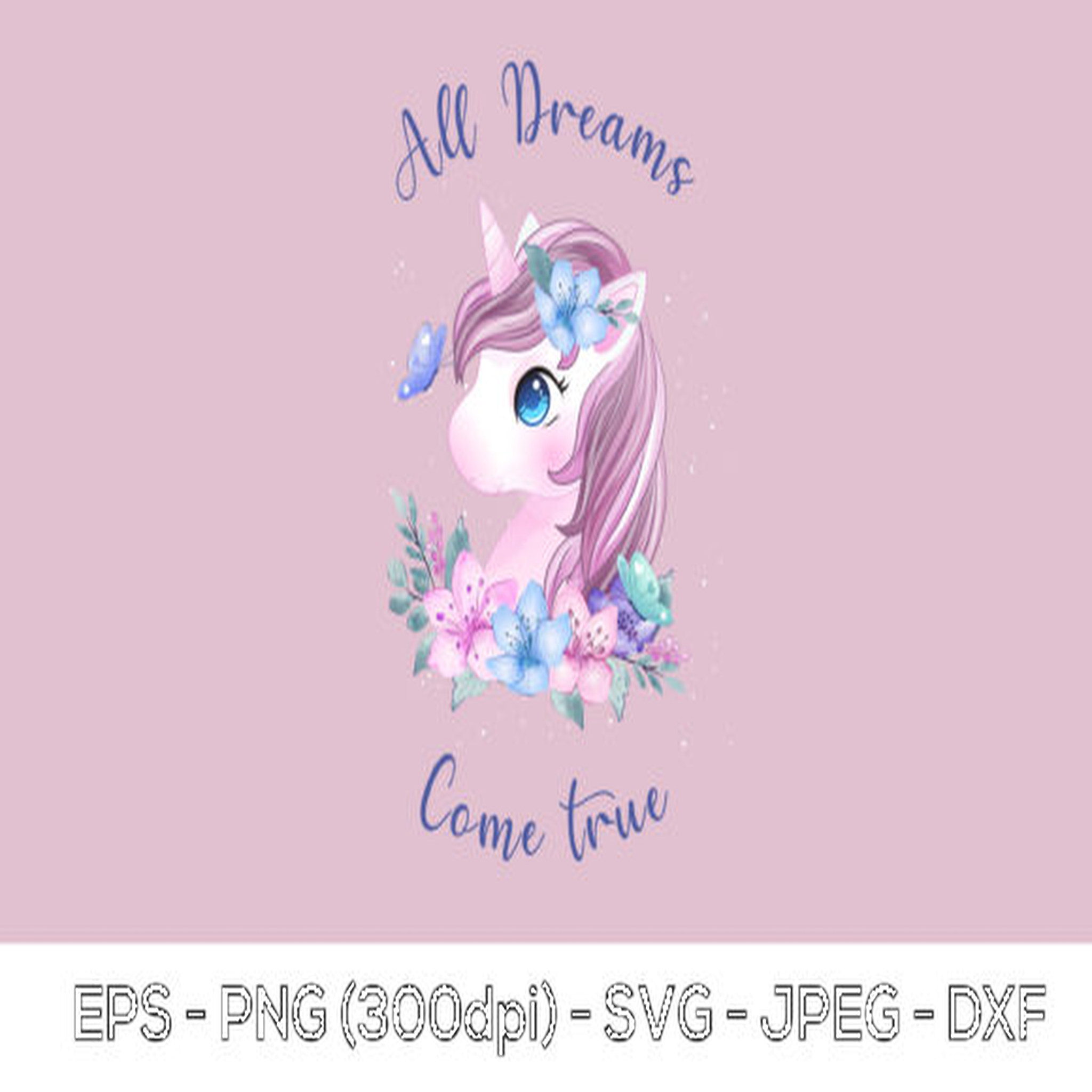 Watercolor Unicorn SVG