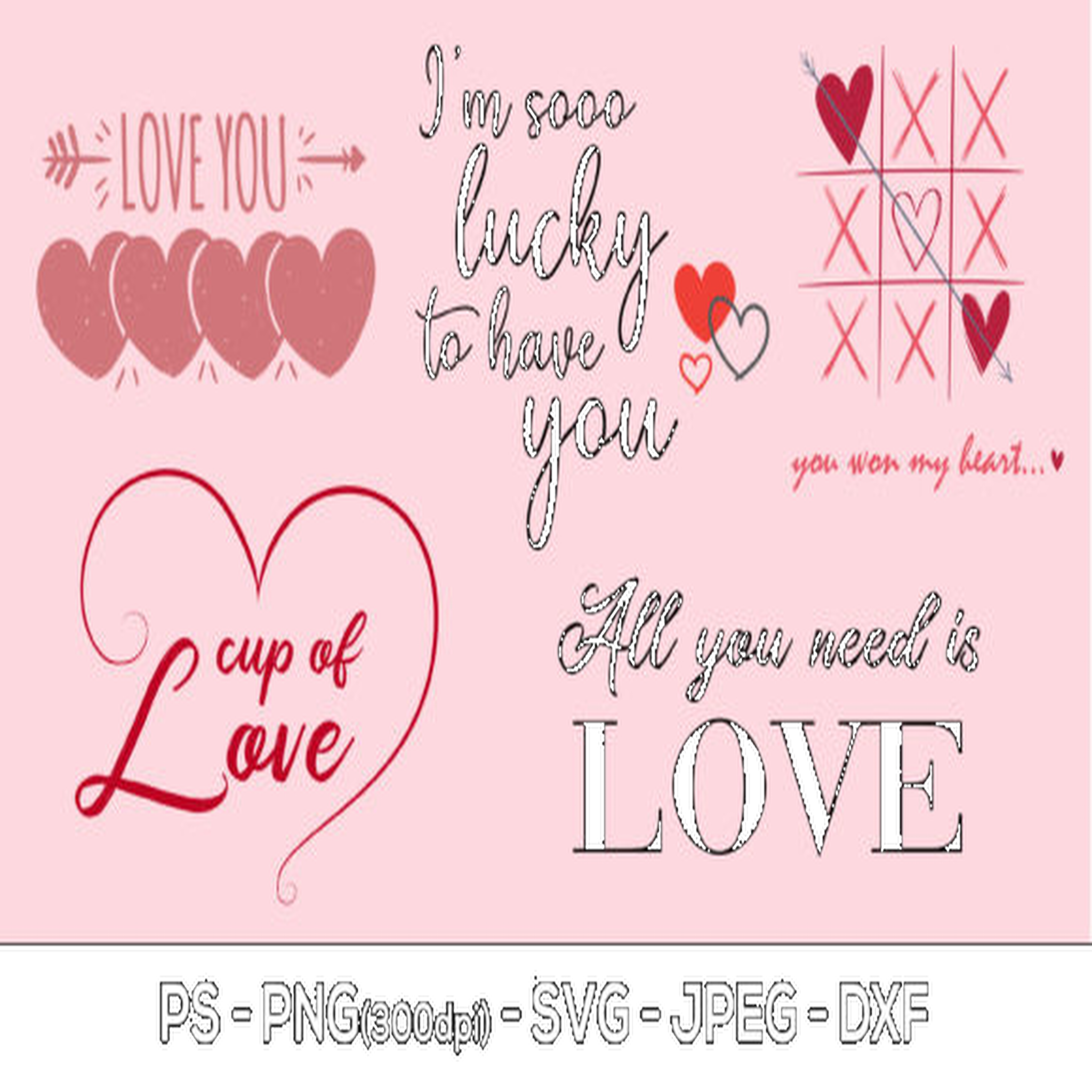 Heart and Love SVG
