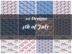 4th of July Seamless Digital Paper - CraftNest - Digital Crafting and Art