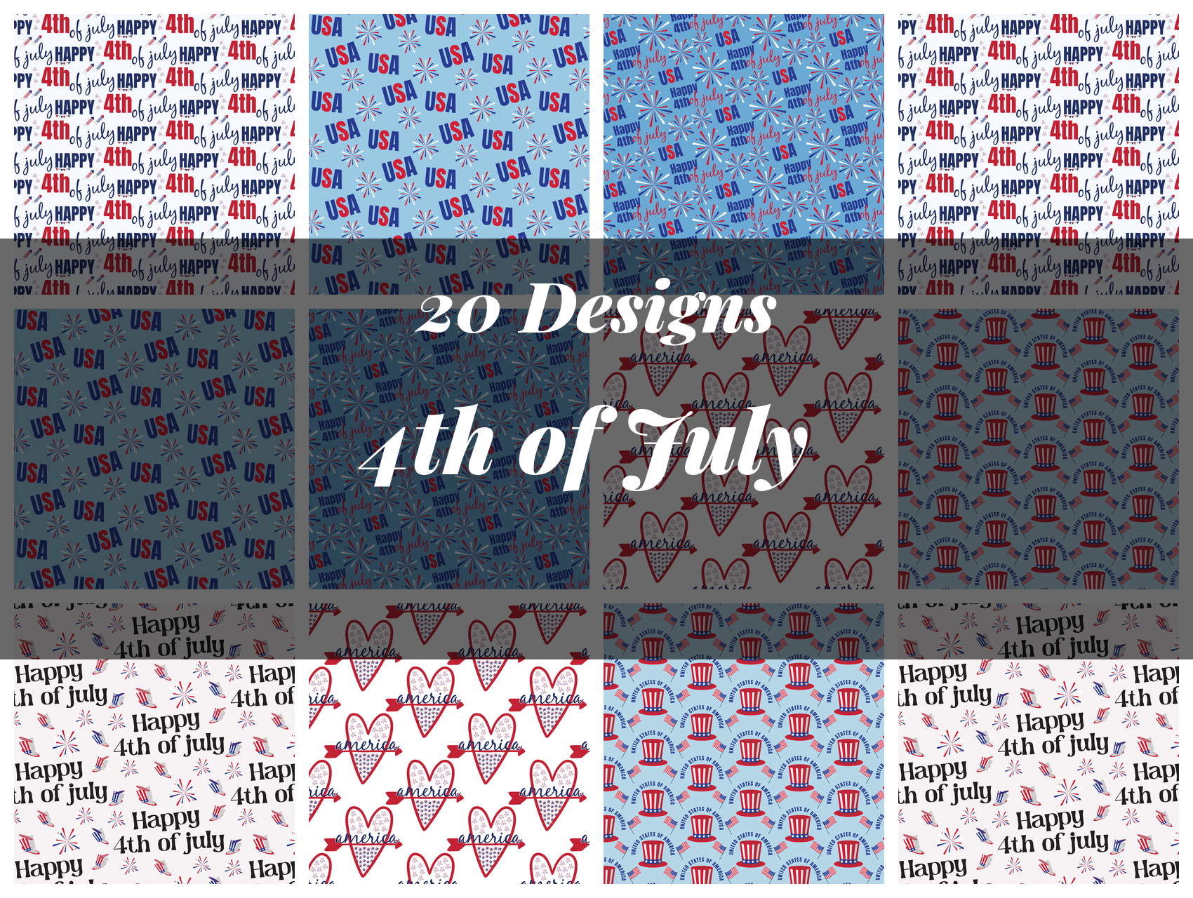 4th of July Seamless Digital Paper