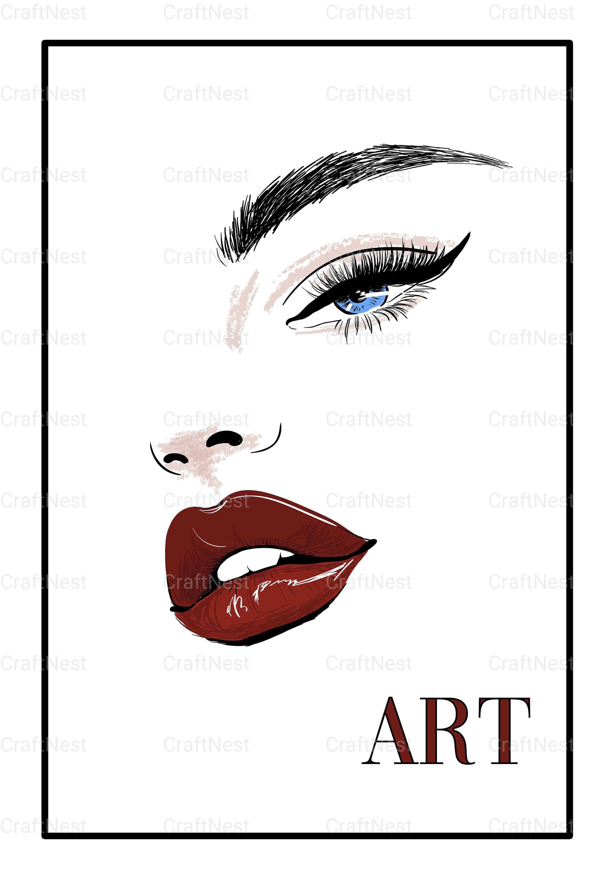 Fashion Makeup Aesthetic Wall Art