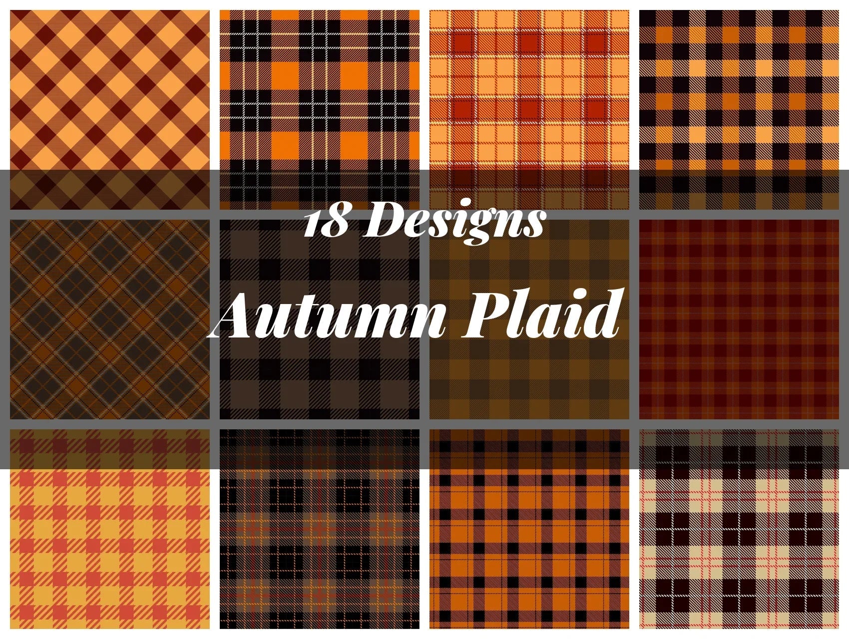Autumn Plaid Digital Paper - CraftNest - Digital Crafting and Art