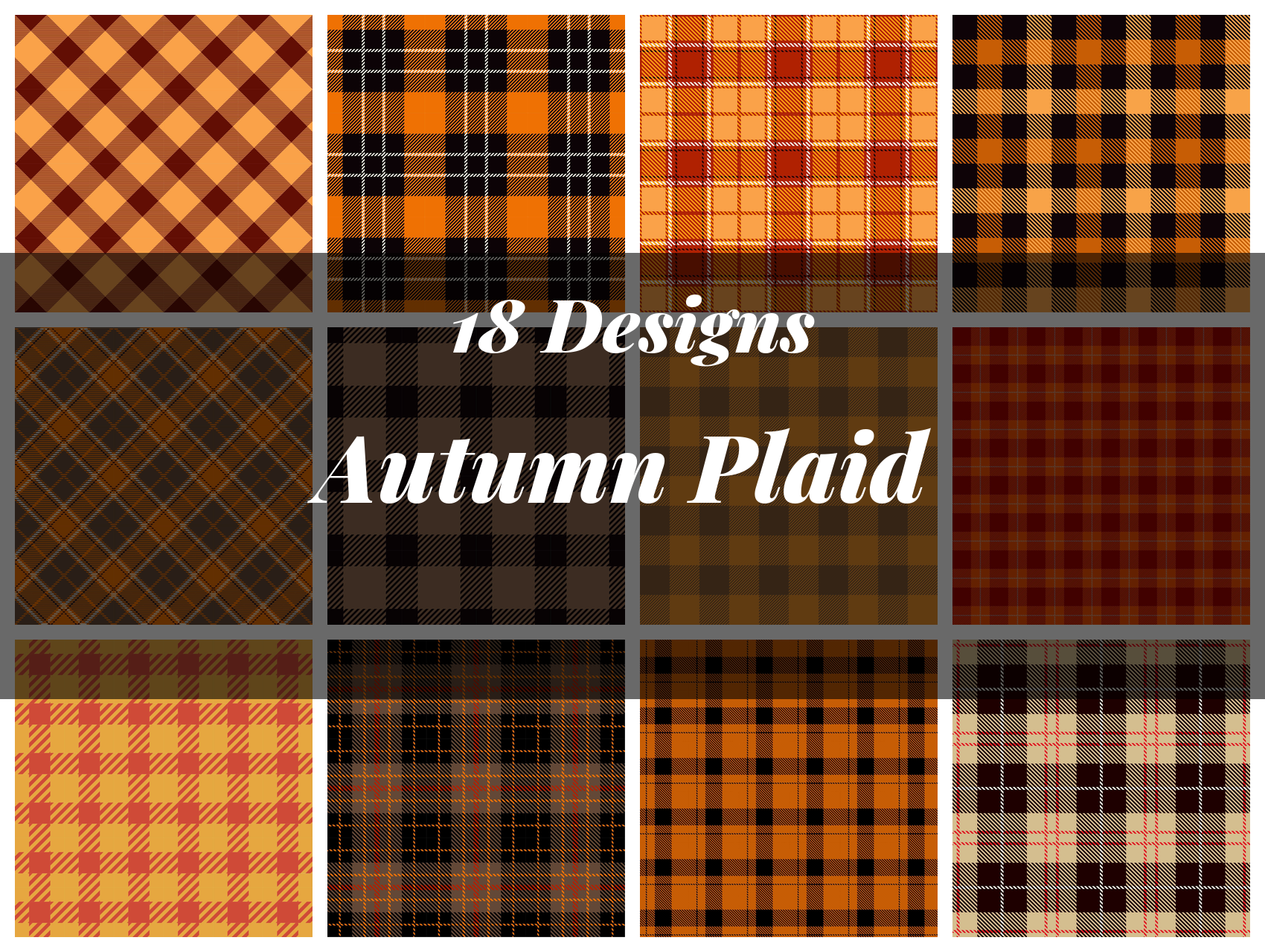 Autumn Plaid Digital Paper