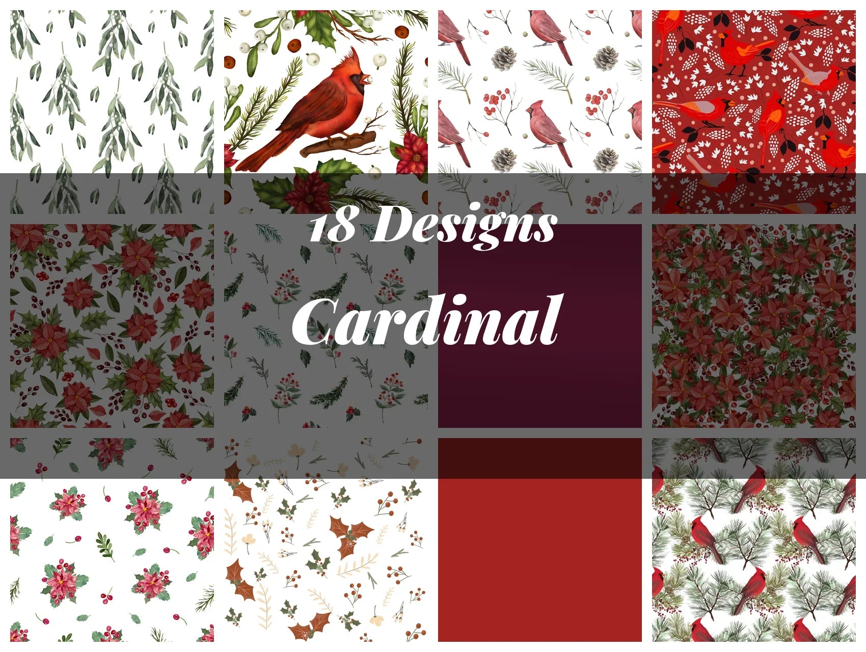 Cardinal Seamless Digital Paper