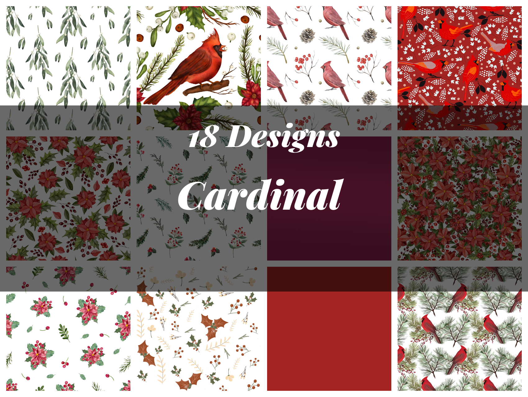Cardinal Seamless Digital Paper