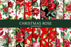 Christmas Roses Seamless Digital Paper