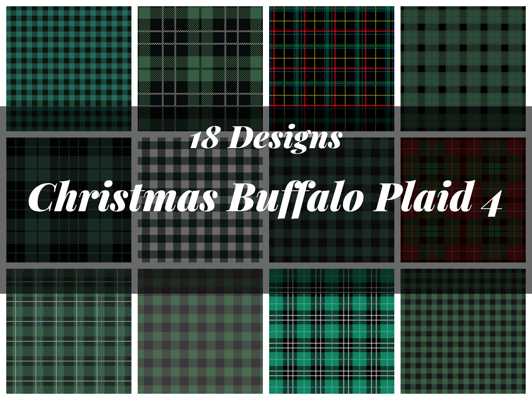 Christmas Buffalo Plaid Digital Paper 4