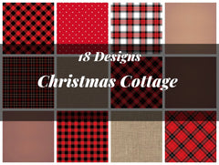 Christmas Cottage Seamless Digital Paper - CraftNest - Digital Crafting and Art