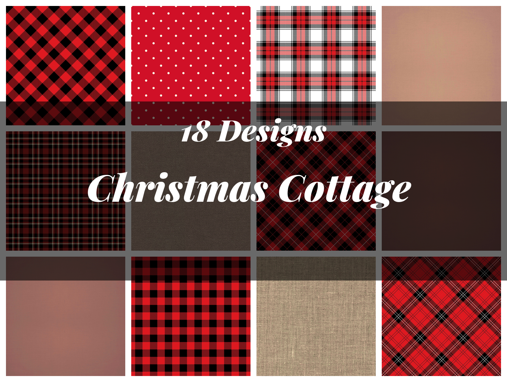 Christmas Cottage Seamless Digital Paper