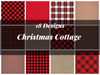Christmas Cottage Seamless Digital Paper