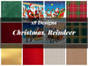 Christmas Reindeer Seamless Digital Paper