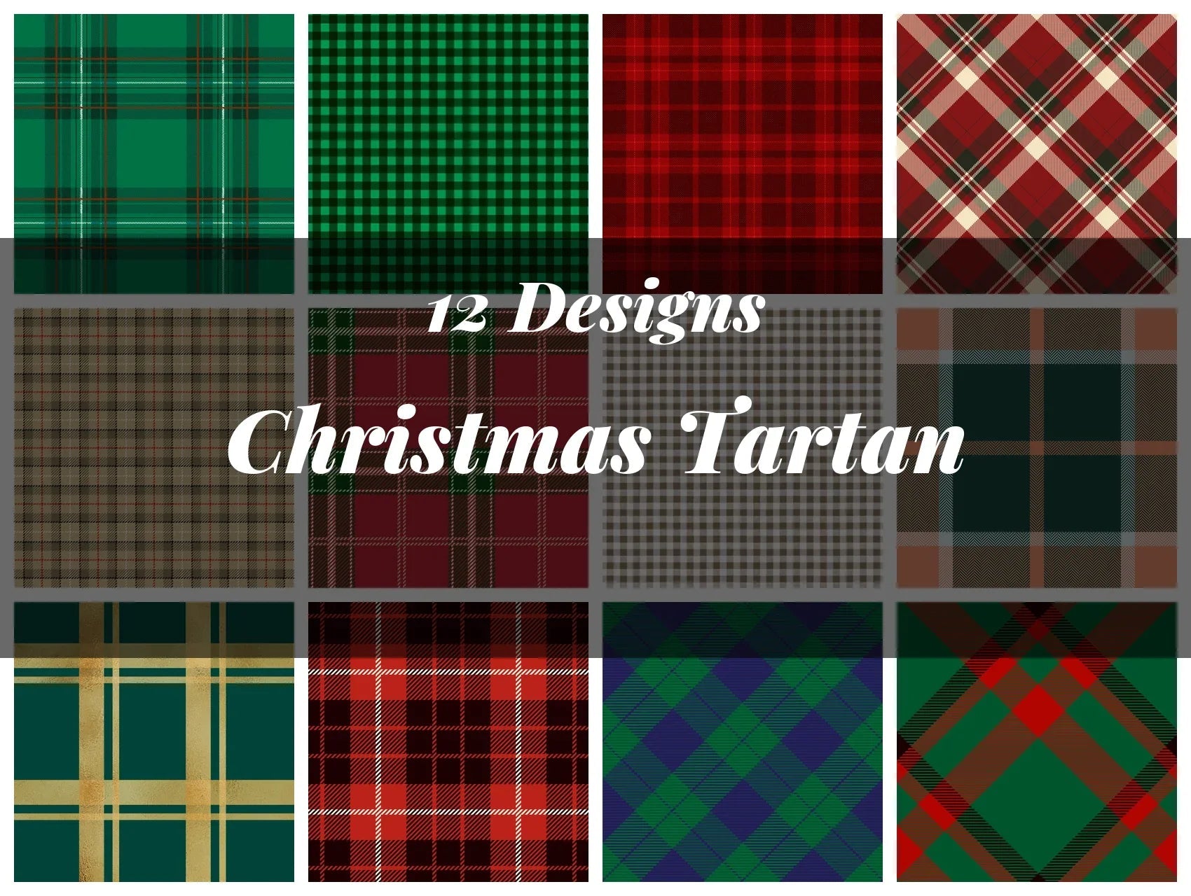 Christmas Tartan Seamless Digital Paper - CraftNest - Digital Crafting and Art