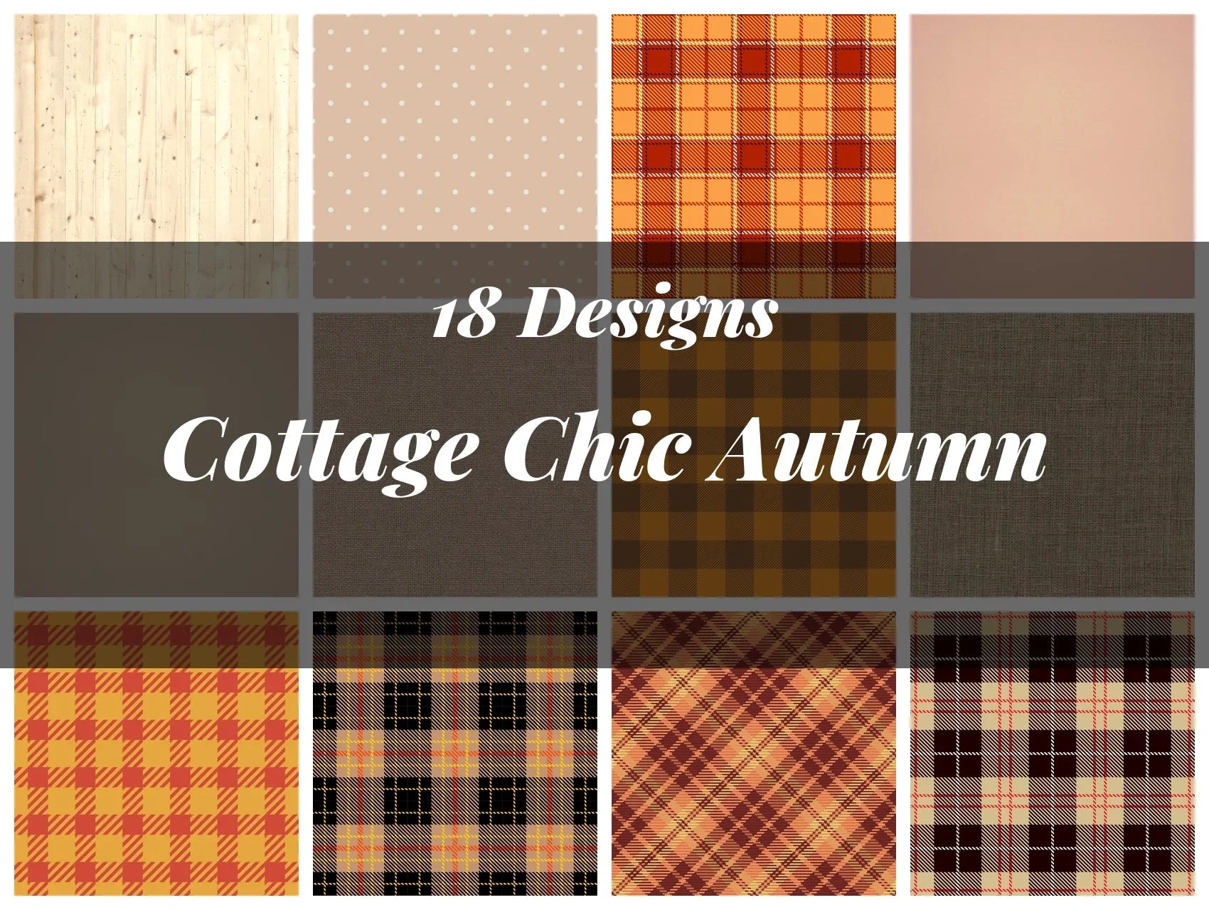 Cottage Chic Autumn Seamless Digital Paper - CraftNest - Digital Crafting and Art