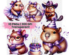 Cute Capybara Midnight Purple