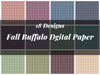 Fall Buffalo Seamless Digital Paper
