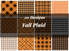 Fall Plaid Seamless Digital Paper