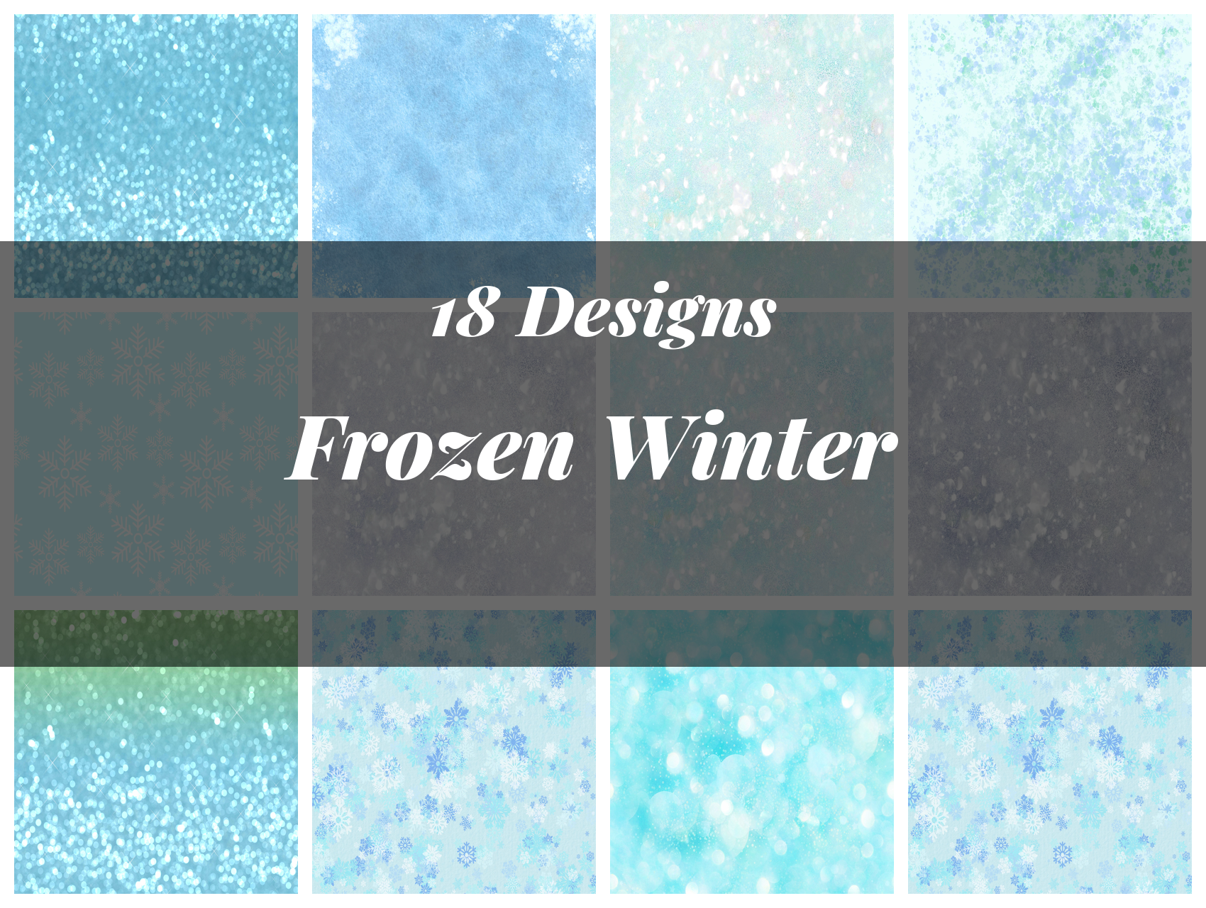 Frozen Winter Seamless Digital Paper