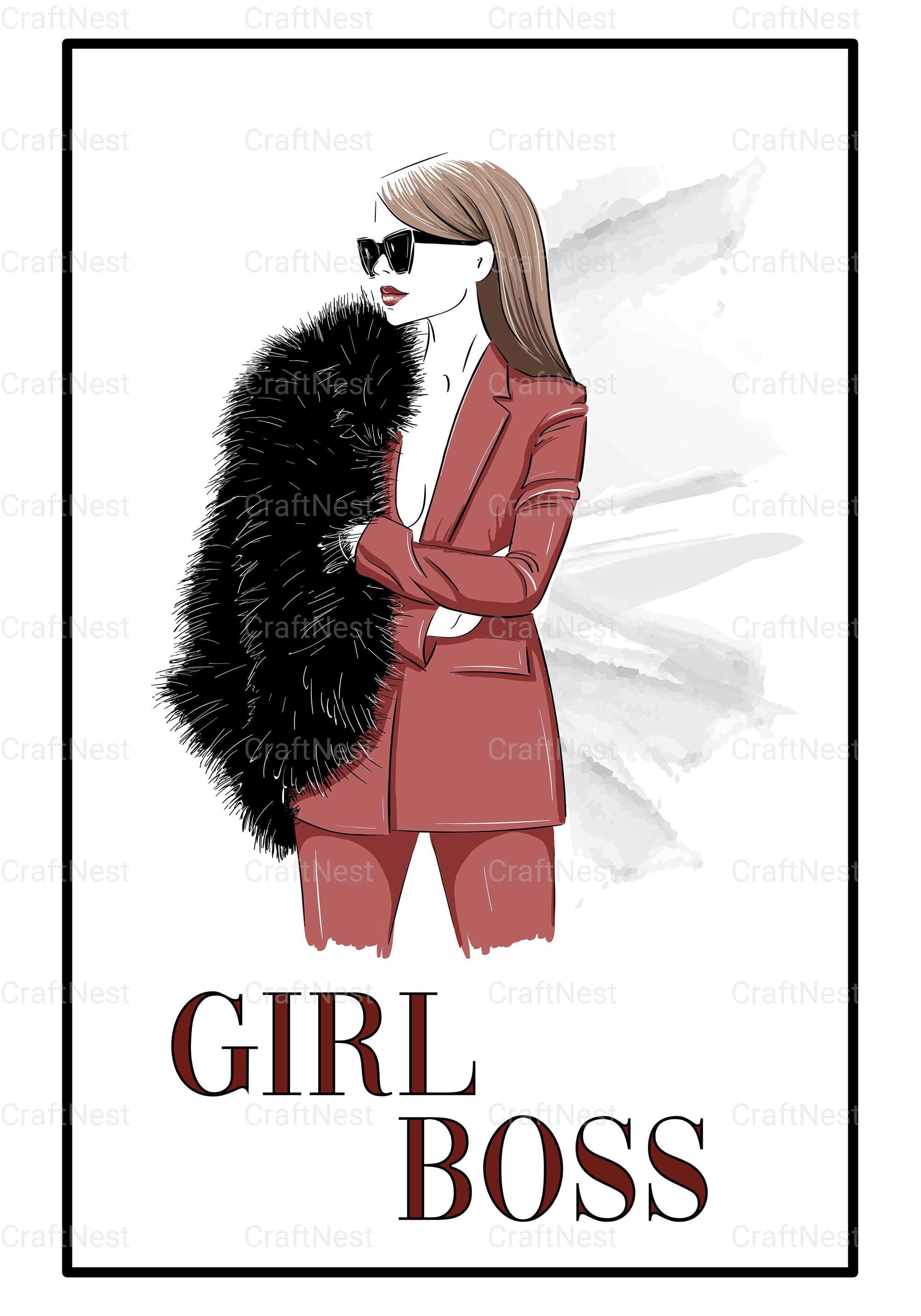 Girl Boss Aesthetic Wall Art