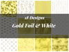 Gold Foil & White Texture Paper