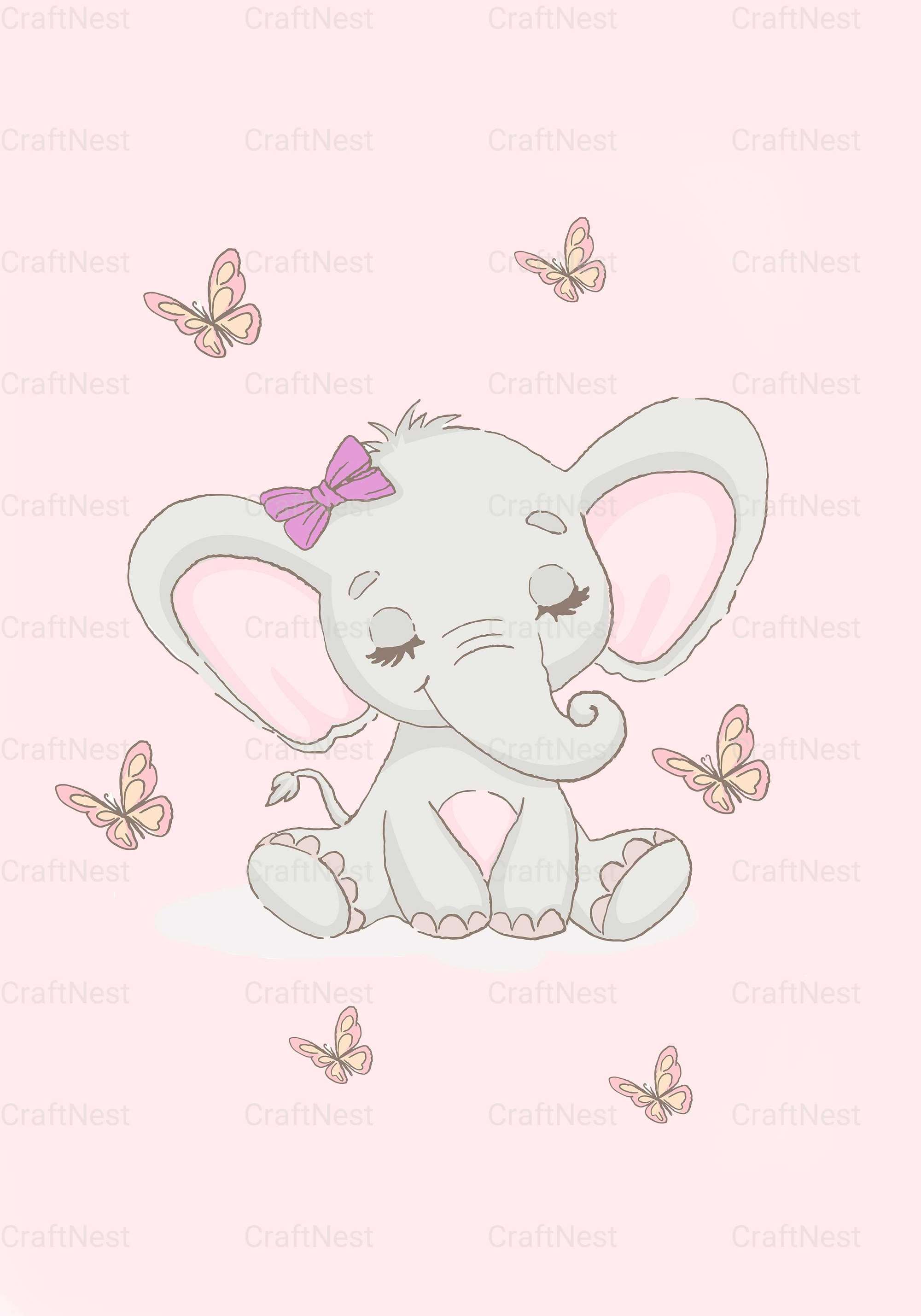 Little Elephant Nursery Wall Art