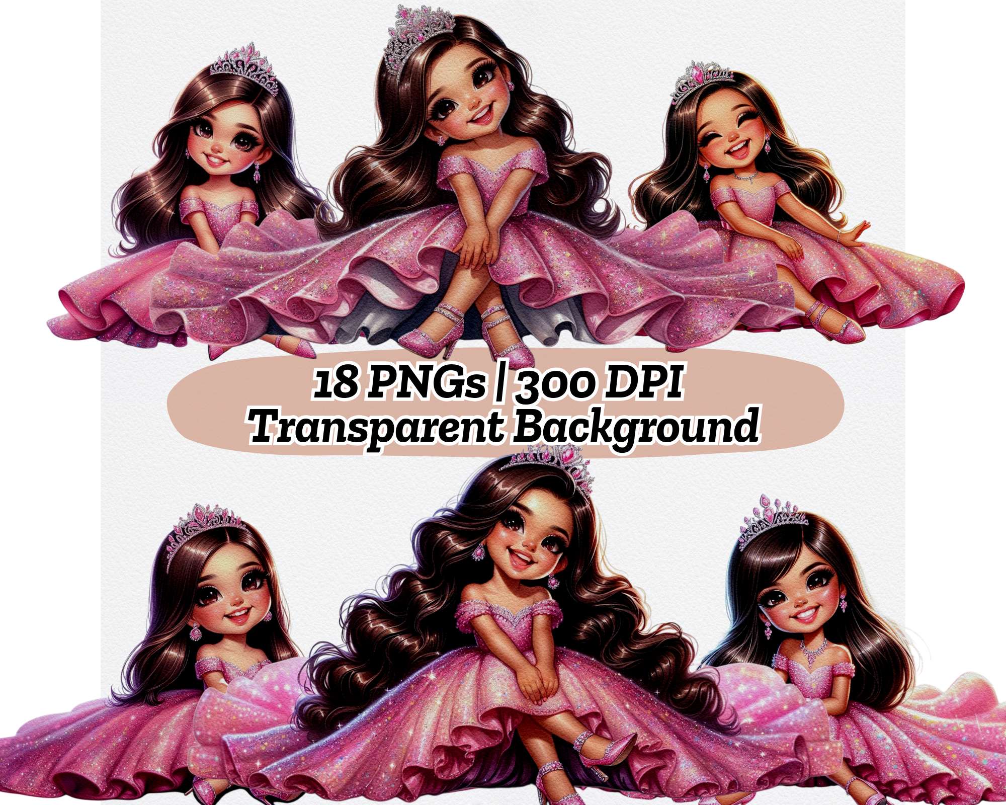 Pink Quinceañera Girl