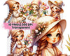 Spring Girl Gnomes Tulips