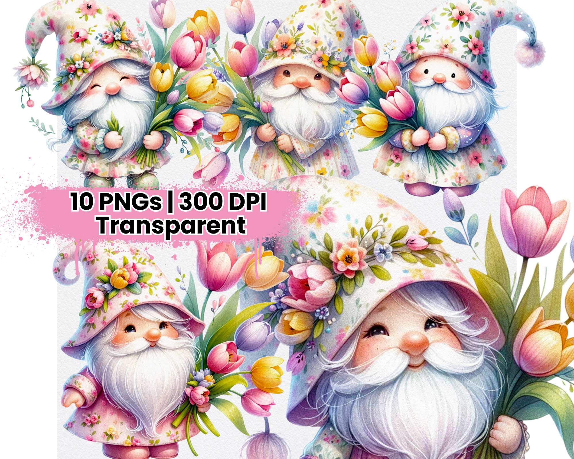 Spring Gnomes Tulips