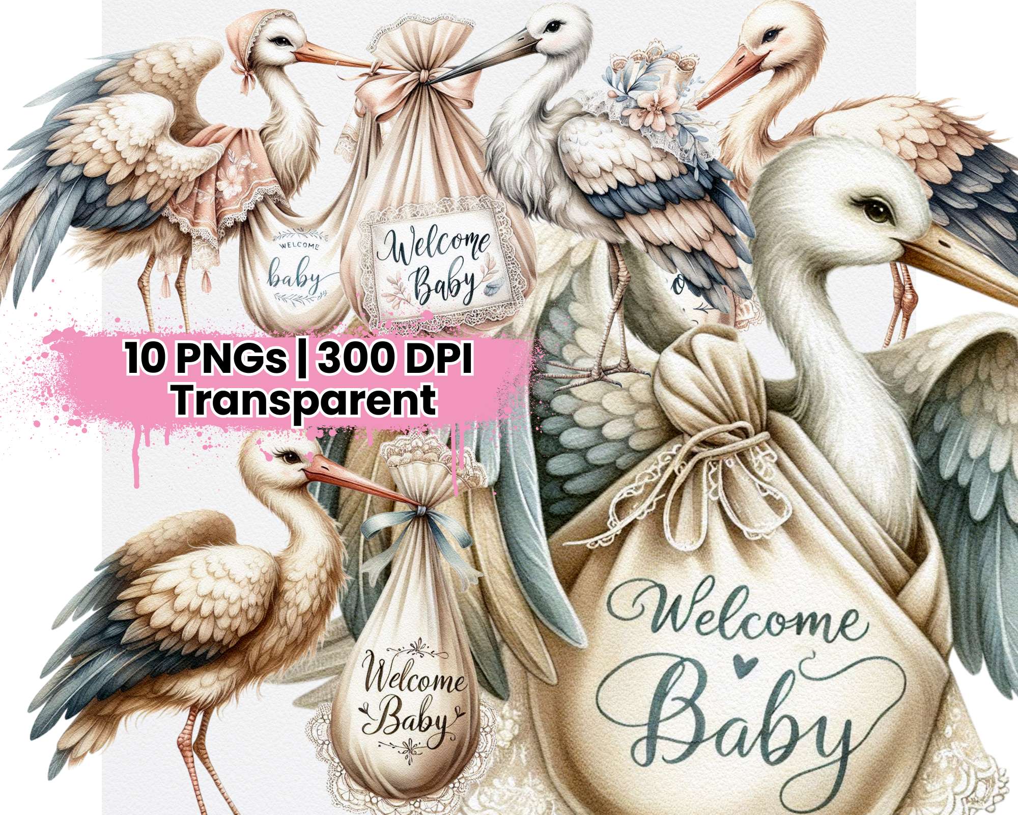 Stork with Swaddle