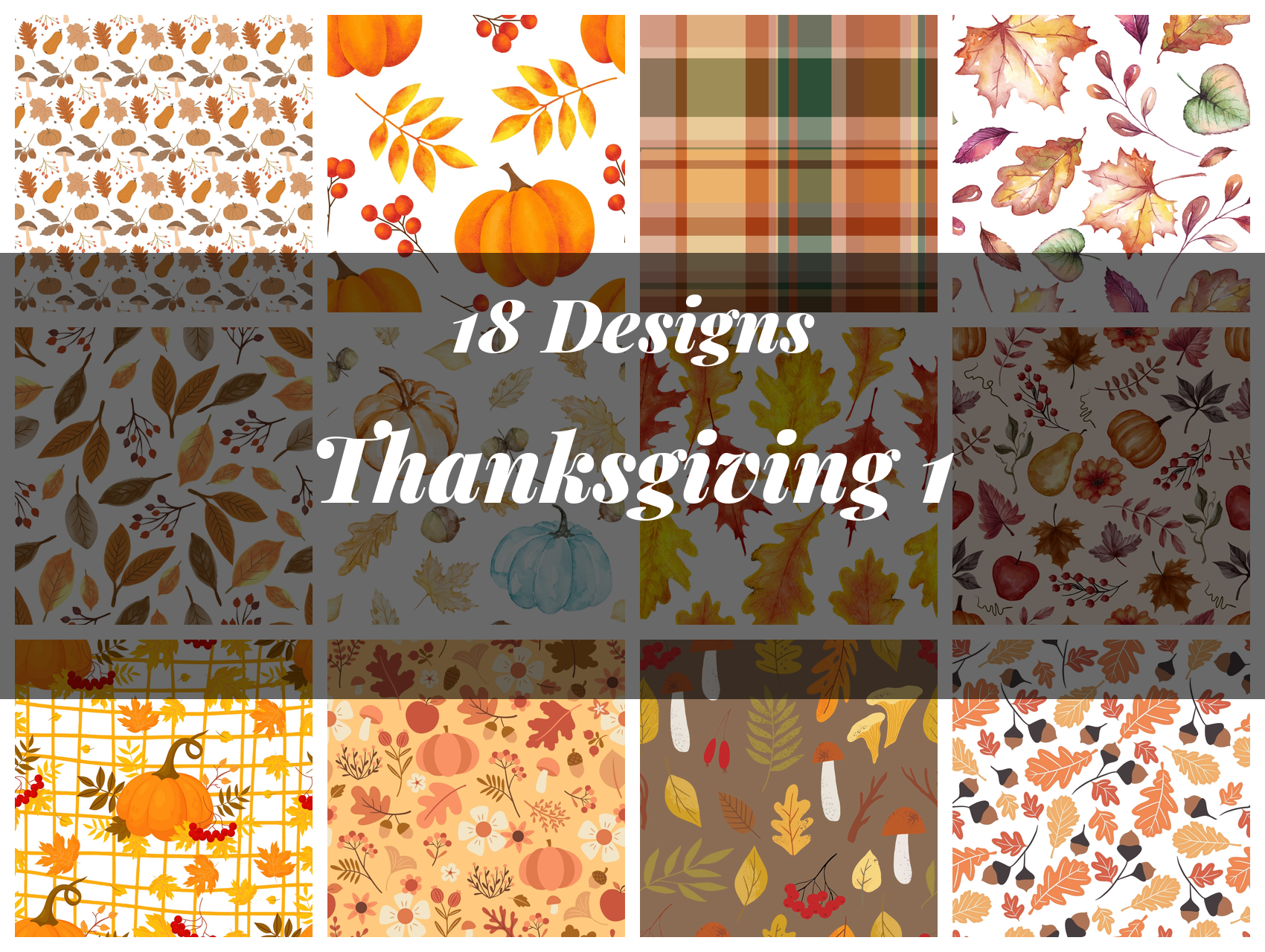 Thanksgiving Seamless Digital Paper 1