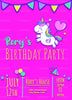 Unicorn Birthday Card Printable