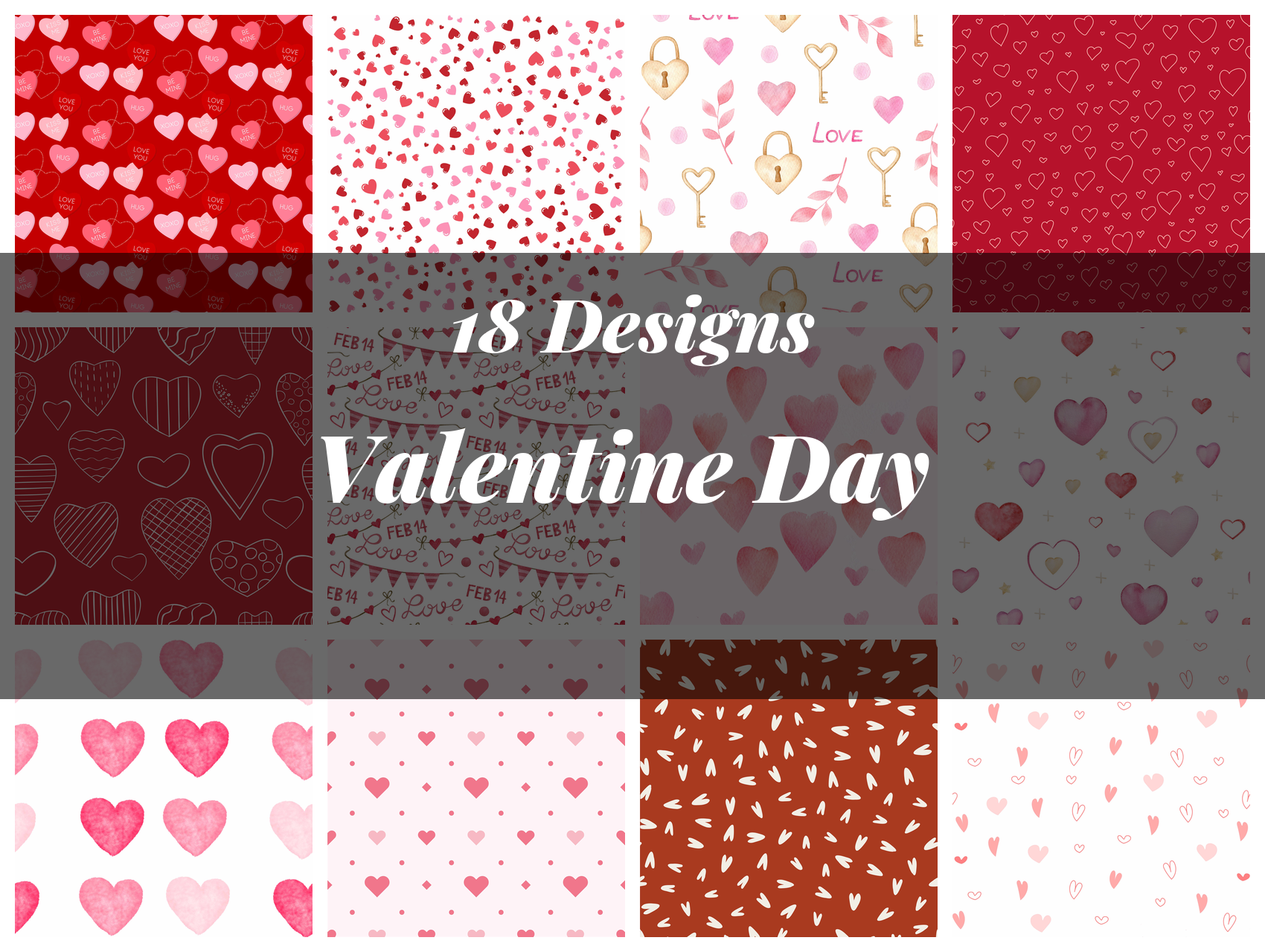 Valentine's Day Seamless Digital Paper
