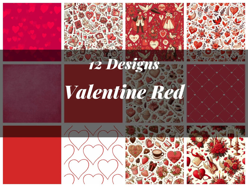 Valentine Red Seamless Digital Paper - CraftNest - Digital Crafting and Art