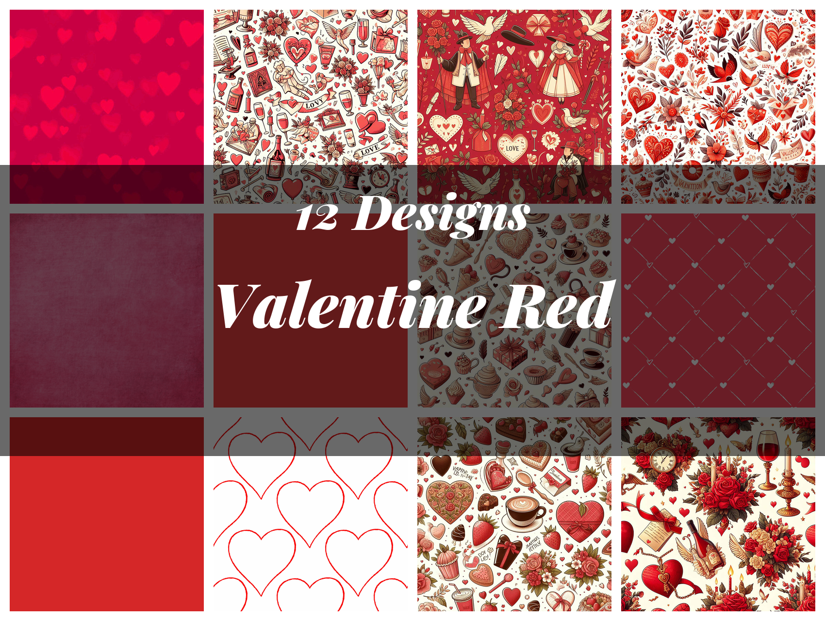 Valentine Red Seamless Digital Paper