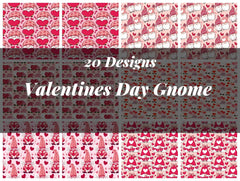 Valentines Day Gnome Seamless Digital Paper - CraftNest - Digital Crafting and Art